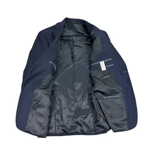 Lauren Ralph Lauren Mens UltraFlex Lancaster Classic Fit Suit Jacket Navy 36R